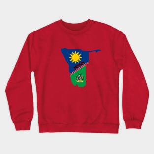 Namibia flag & map Crewneck Sweatshirt